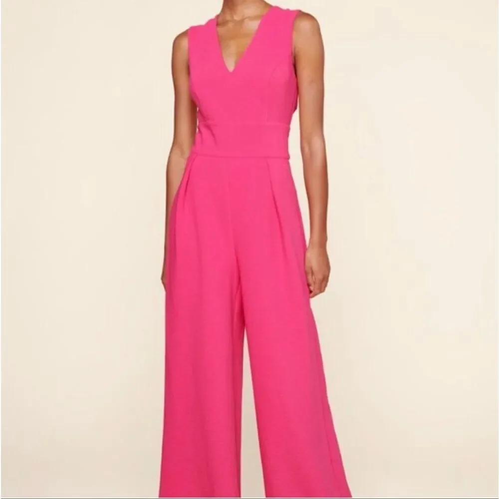 Sugar Lips Jumpsuit Wide Leg Size Small Hot Pink Fitted Trendy Spring - Picture 1 of 9